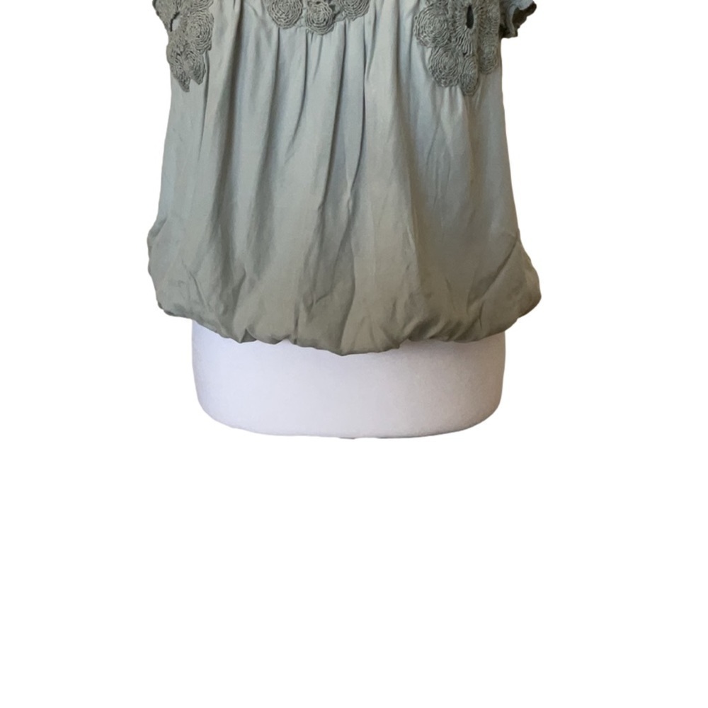Lucky Brand Crocheted Puff Sleeve Top - Picture 11 of 16